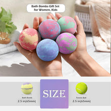 OFUN Bath Bombs Gift Set, 6 Pack Color Bubble Bath Bombs Handmade with 1 Lavender Essential Oils, Wonderful Fizzy Spa to Moisturize Dry Skin, Christmas Birthday Gift for Women, Girls, Kids
