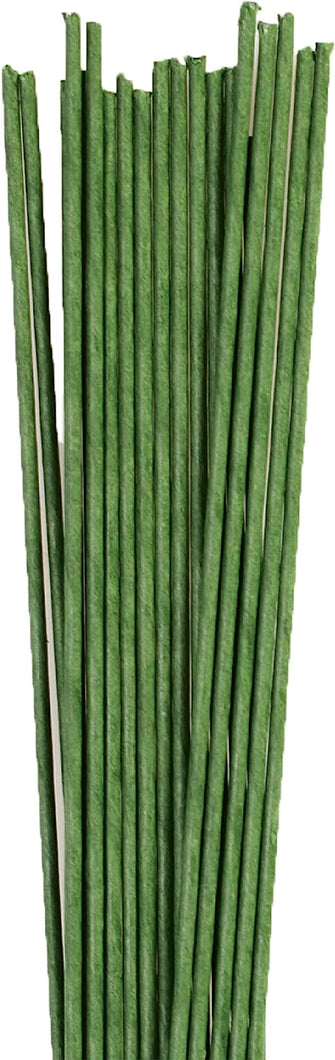 Culpitt 18 Gauge Dark Green Florist Wires, Paper Covered Wire For Cake Decorating, Sugar Flowers, Sprays - 36 cm x 20 Pack