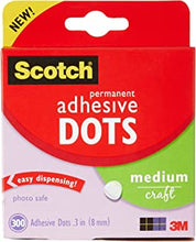 Scotch Permanent Adhesive Glue Dots - Pack of 300, 8mm - Glue spots for Crafts & Decorations