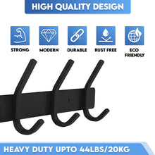 GlazieVault Coat Racks for Wall - Stainless Steel Coat Hooks (2 Pack) - Heavy Duty Coat Hooks Wall Mounted - Black Wall Hanger Wall Hooks and Clothes Hooks