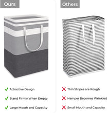 HomeHacks 2-Pack Laundry Hampers Laundry Baskets for Toys Clothes Blanket organization Storage Gradient Grey