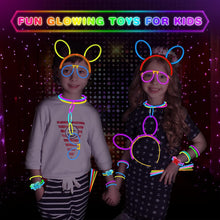 Kimimara Glow Sticks, 100 Neon Glowsticks with 122 Connectors for Bracelets Necklaces, 8 Inch Glow Sticks Party Packs for Kids (Mixed Colours)