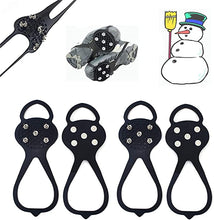 Universal Non-Slip Gripper Spikes, Ice Non-Slip Shoe Spikes, Ice Cleats Crampons with 5 Anti-Slip Studs Non-Slip Ice Grips Traction Grippers, for Walking Hiking on Snow