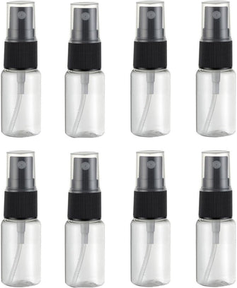 UOOOM 8pcs Atomiser Spray Bottle Set 10ml Transparent Plastic Empty Refillable Beauty Spray Bottle Fine Mist Travel Makeup Bottle (10ml)