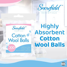 SOL 300pk Cotton Wool Balls  Soft & Gentle Natural Cotton Balls for Babies and Adults  Highly Absorbent Cotton Balls Baby  Baby Cotton Wool  Cotton Wall Balls