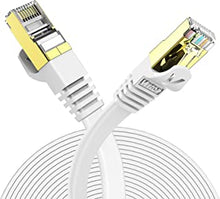 Veetop Flat Ethernet Cables 15m/49ft Cat7 High Speed 10Gbps RJ45 Cat 7 Networking Ethernet Cable with STP Copper Wires Shielded & Gold Plated Connector for Computer Laptop Router Patch Modem