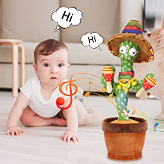 seOSTO Singing and Dancing Cactus Toy Repeat What You Say, Talking Cactus Toy Recording, Singing Cactus Toy for Child Baby Encourage Speech