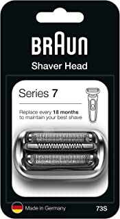 Braun Series 7 Electric Shaver Replacement Head, Easily Attach Your New Shaver Head, Compatible With New Generation Series 7 Shavers , 73S, Silver