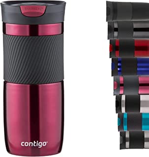 Contigo Byron Snapseal Travel Mug, Stainless Steel Thermal mug, vacuum flask, leakproof tumbler, coffee mug with BPA free Easy-Clean Lid, 470 ml, Vivacious