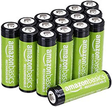 Amazon Basics AA Rechargeable Batteries, Pre-charged - Pack of 16 (Appearance may vary)