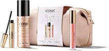 ICONIC London Women’s Up All-Night Gift Set | Inc Triple Threat Mascara, Prep-Set Glow Setting Spray & Lip Gloss For All Skin Tones| 100% Vegan & Cruelty-free | Free Make-Up Bag |Value £60, Just £40