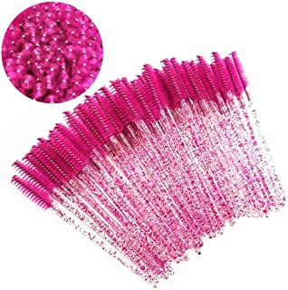 ZHIYE 50 pcs Disposable Eyelash Mascara Brushes, Wands Applicator Eyebrow Brush Makeup Kit, Eyebrow Castor Oil Brush Makeup Tool