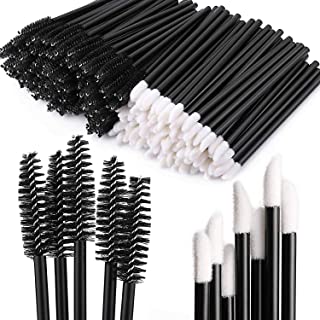 Tbestmax 200 Disposable Mascara Wand Spoolies and Lip Brushes, Lipstick Lipgloss Applicator for Eyebrow Eyelash Extension Makeup