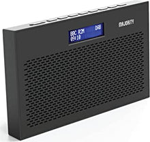 DAB, DAB+ Digital and FM radio | Battery and Mains Powered Portable Radio with 15 Hours Playback and LED Display | Majority Histon 2 Compact DAB Radio | Radio with Dual Alarm and 20 Preset | Black