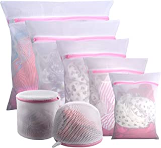 GOGOODA 7PCS Mesh Laundry Bags, Reuse Durable Washing Machine Bag for Delicates Blouse, Hosiery, Underwear, Bra, Lingerie and Baby Clothes …
