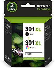 301XL High Yield Ink Cartridges, Black and Tri-Colour, 2 Combo Pack KEENKLE Remanufactured for HP 301XL 301 XL for Deskjet 2540 3050A 1512 1510 1000 1010 1050 2050 2050A Envy 5532 5530 4500 4502