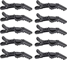 10x Crocodile Hair Clips Barrette,Professional Styling Hair Clips,Sectioning Clamp for Thick Hair,with Nonslip Grip and Wide Teeth for Salon Home Use Women and Girls (Black)
