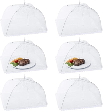 Homealexa Food Covers Food Net, 17 Inch Large Food Covers Mesh Pop Up, Cake Covers Mesh Fruit Cover Food Umbrellas Domes for Outdoors Parties, Picnics BBQs, Screen Tents, Reusable and Collapsible