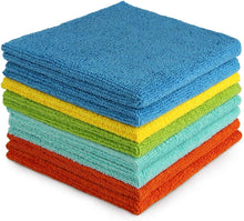 AIDEA Microfibre Cloth Pack of 8, Multifunctional Reusable Cleaning Cloths, Lint Free Streak Free Washable Cloth Duster for House, Kitchen, Car, Motorbike, Windows 30 x 30 cm