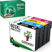 GREENSKY 603xl Ink Cartridges Multipack Compatible for Epson 603 603XL for Epson Expression Home XP2100 XP2105 XP3100 XP3105 XP4100 XP4105 Workforce WF2830 WF2840 WF2835 WF2845 WF2850(4 Packs)