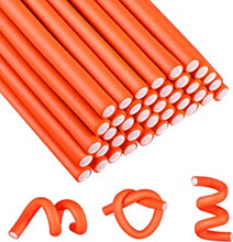 45 Pieces Flexible Curling Rods Twist Flexible Rods No Heat Hair Rollers Soft Foam Hair Rods for Women Girls Long, Medium, Short Hair (Orange,1 cm Diameter)