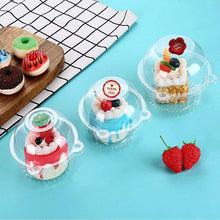 Surflyee 50 Pieces Clear Cupcake Boxes, Single Cupcake Boxes, 4.5 Inch Individual Cupcake Box for Cupcakes, Large Muffin, Salad, Cheese, Suitable for Home Baking, Party, Wedding, Cake Shop