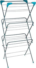 Beldray LA050397EU Three Tier Elegant Clothes Airer/Drying Rack, 15 Metre Drying Space, Four Side Wings Ideal For Hangers, Steel, Turquoise