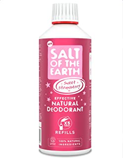 Natural Deodorant Spray Refill by Salt of the Earth, Sweet Strawberry - Vegan, Long Lasting Protection, Leaping Bunny Approved, Made in the UK - 500ml