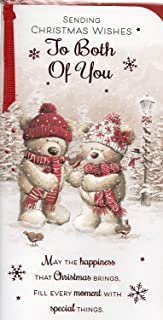 Prelude To Both Of You Christmas Card ~ To A Special Couple Happy Christmas ~ Xmas Bears & Umbrella Slim Card