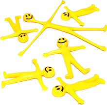 30Pk Yellow Stretchy Men Party Bag Fillers for Kids Unisex  Strechy Man Yellow  Kids Party Bags Fillers for Kids  Smiley Men Classroom Gifts Lucky Dip Prizes Toys Childrens Party Bag Fillers