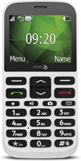 Doro 1370 Unlocked 2G Easy-to-Use Mobile Phone for Seniors with Wide Colour Display, 3 MP Camera and SOS Button (White) [UK and Irish Version]