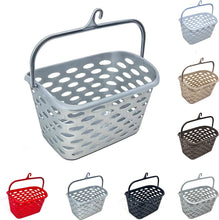 Durable Plastic Peg Tidy Basket Laundry/Clothes Pegs with Handle Light Weight Convenient Size for All Garment Hanging with Hook Washing Line Airer Basket (Silver Peg Basket)