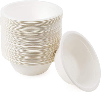 REAL ACCESSORIES Premium Quality Eco Friendly Biodegradable Compostable Bowls 7 inch / 18cm / 340ml ==> Pack of 50 Used for Hot and Cold Food