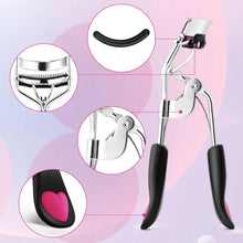 WLLHYF New Eyelash Curler Stainless Steel with Brush False lash Curly Makeup Tool High-Quality Beauty Eyelash Comb Apply for Women and Girls Lashes Curls