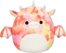 Squishmallows SQJW22-16RD-11-V 16" Red Tie-Dye Dragon-Add Mina-Mae to Your Squad, Ultrasoft Stuffed Animal Toy, Official Kellytoy Plush, Multi