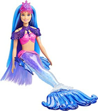 Barbie Mermaid Power Barbie “Malibu” Roberts Mermaid Doll with Pet, Interchangeable Fins, Hairbrush & Accessories, Toy for 3 Year Olds & Up