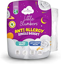 Slumberdown Little Slumbers Anti Allergy Kids Single Duvet 7.5 Tog Summer Duvet Single Bed Plus Soft Pillow