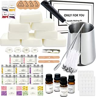 Candle Making Kit,Candle Making Kits for Adults Beginners,Soy Wax for Candle Making,Candle Making Supplies Accessory,Make Your Own Candles,Candle Wax Wicks,Candle Tins,Dye Wax,Soy Wax DIY Candle Kits