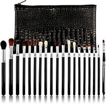 19 PCS Eyeshadow Brushes Eye Brushes Makeup Brushes Set for Concealer Eyebrow Eyeliner Eye Shadow Blending Cosmetics Brushes with PU Leather Carry Traveling Bag