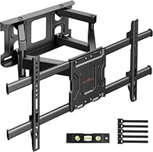 Perlegear TV Wall Bracket, Swivels Tilts Extends, Full Motion TV Wall Mount for Most 37-75 Inch Flat&Curved TVs up to 60kg, MAX VESA 600x400mm – PGLF7