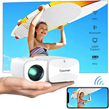 Mini Projector, Giaomar WiFi Bluetooth Projector Full HD 1080P Support, 7000 Lumen Portable Video Projector Compatible with iOS/ Android/ PC/ TV Stick/ USB/ PS4/ PS5