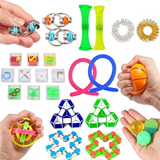 ThinkMax Fidget Sensory Toys for Autism ADHD, 27 Pack Stress Relief Toys Fiddle Toys for Kids and Adults