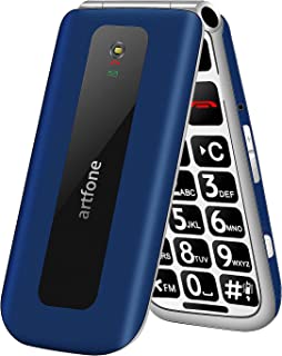 artfone Big Button Mobile Phone for Elderly, Senior Flip Phones Sim Free Unlocked Easy to Use Basic Cell Phones with 2.4" LCD Display | SOS Button | Talking Numbers | FM Radio | Torch |1000mAh Battery