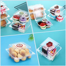 Surflyee 50PCS Cake Slice Boxes Individual, Cake Boxes for Cake Portions, 5.5 Inch Clear Boxes for Food, Use for Large Muffin, Salad, Cheese, Suitable for Home Baking, Party, Cake Shop