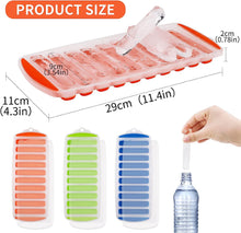 3 Pieces Ice Cube Tray, Bottle Ice Stick Trays Bottom Silicone Easy Release Reusable Ice Cube with No-Spill Removable Lid Ideal for Sports Drinks and Water Bottles Whiskey Cocktail