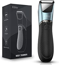 Body Groomer Men, Kibiy Balls Trimmer, Electric Groin Hair Trimmer, Waterproof Wet/Dry Hair Clippers, Body Shavers for Men, Pubic Hair Razor with LED Light and Mirror, Rechargeable, Male Body Groomer