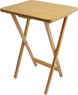 Premier Housewares Folding Snack Table, Laptop Table Natural Wood Folding Table Outdoor Table Camping Table Fold Up Table Camping Table Folding 65 x 49 x 20