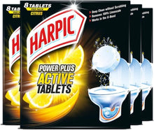 Harpic Power Plus Active Toilet Cleaning Tablets, Citrus Fragrance, Box of 8 Tablets, Pack of 4, Total 32 Tablets