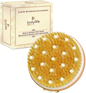 Bodylife Dry Brushing Body Brush Lymphatic Drainage and Cellulite Treatment Massager