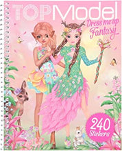 Depesche 11664 TOPModel - Dress Me Up Fantasy, Colouring and Sticker Book with 24 Magic Designs to Colour and Stick, Includes 240 Stickers, Approximately 20 x 16 x 1 cm